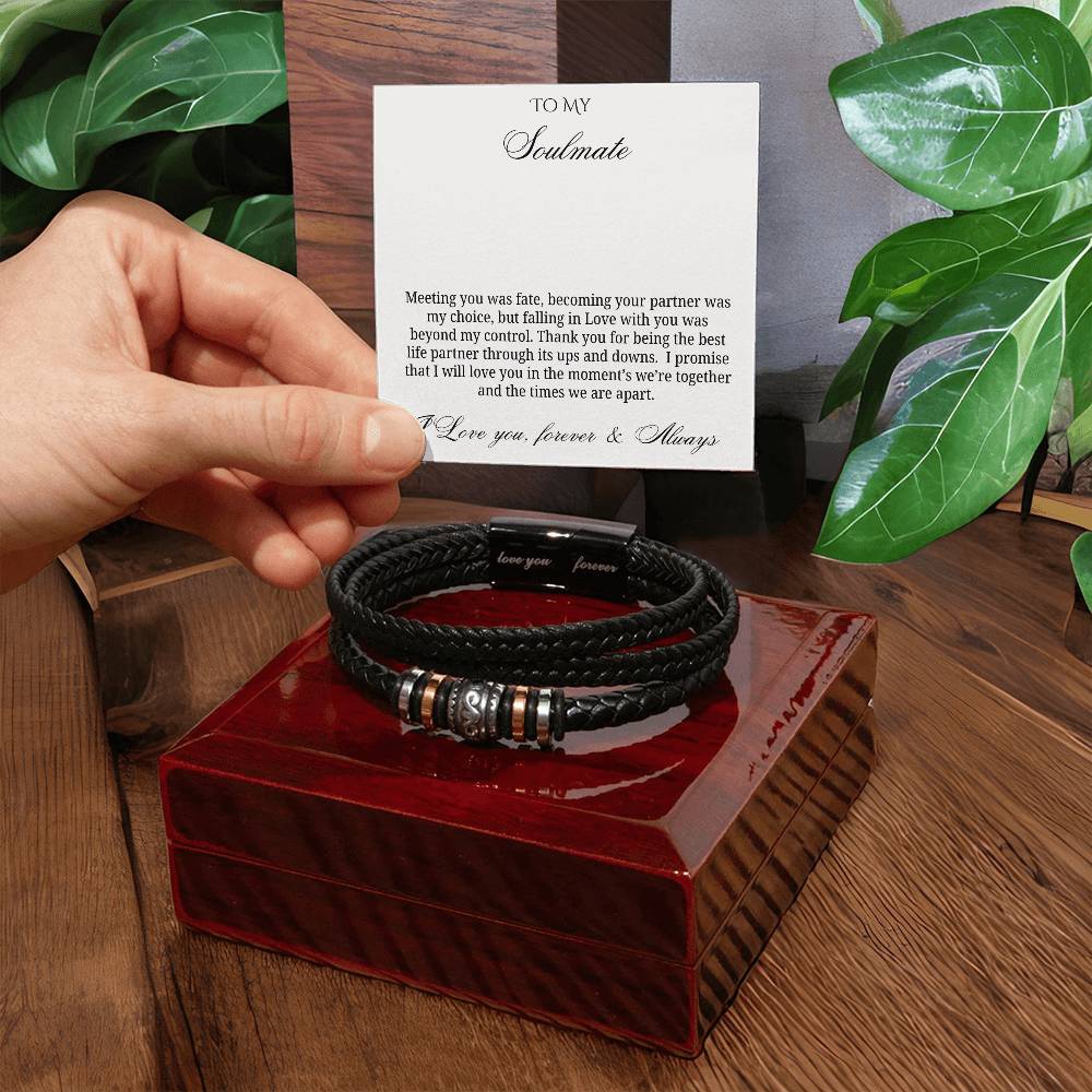 To My Soulmate to my beloved husband – Love & Fate Bracelet