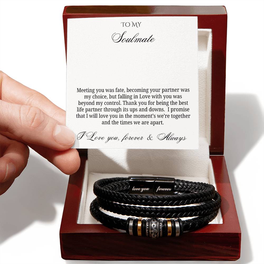 To My Soulmate to my beloved husband – Love & Fate Bracelet