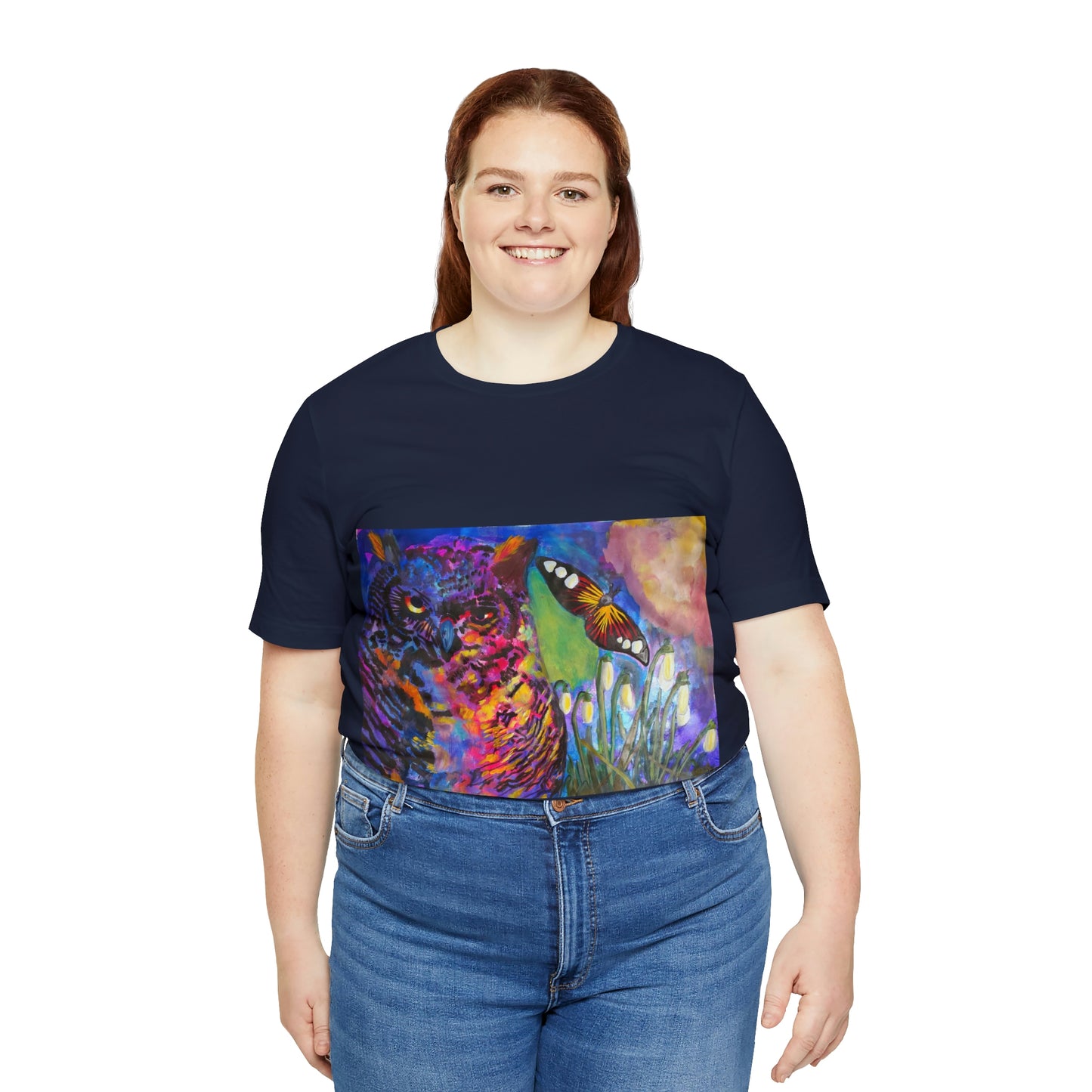 Wink Owl T-Shirt - Symbol of Wisdom and Intuition artwork by Lisa Marie